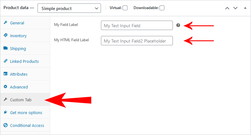 Add WooCommerce Custom Product Data Tabs